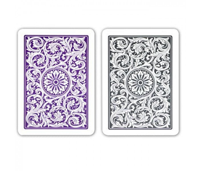 Карты Copag Elite 100% Plastic Double-deck Poker Size Jumbo Index (Purple/Grey)