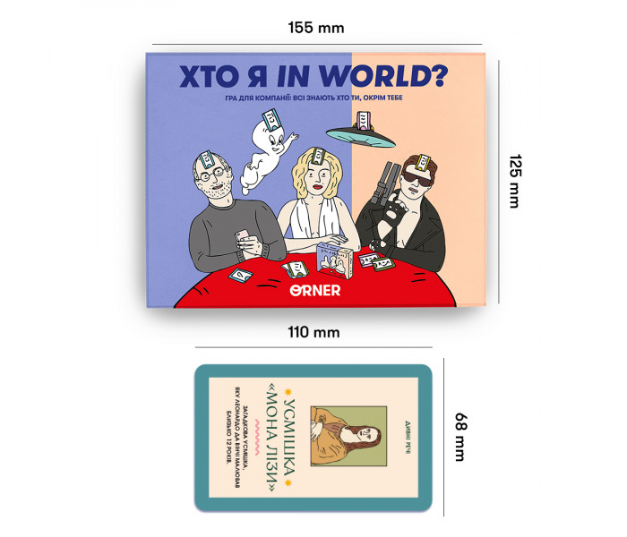 Настольная игра для компании «Кто я in world?». Orner