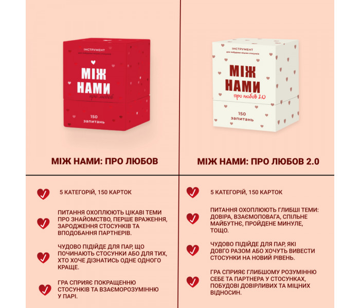 Настольная игра "Між нами: Про любов. 2.0" от Memo Games