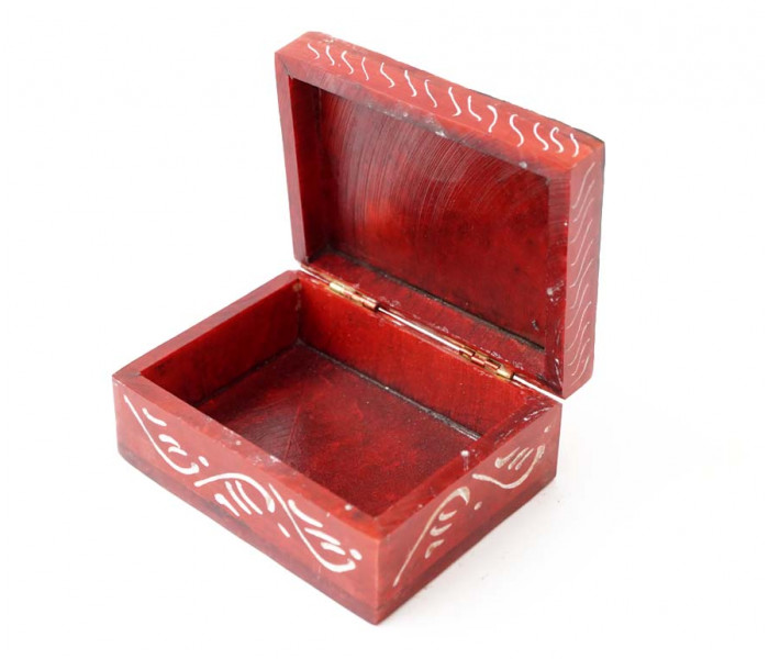 Скринька кам’яна фарбована 10x7,5x4см. NO.-208. Агальматоліт (9170389)