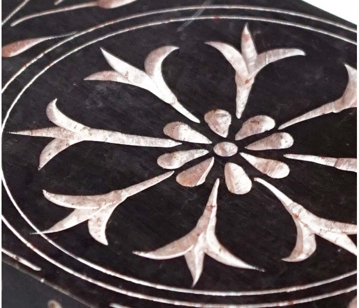 Шкатулка каменная крашеная 10x7,5x4см. NO.-212. Агальматолит (9170393)