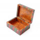 Шкатулка каменная крашеная 10x7,5x4см. NO.-220. Агальматолит (9170400)