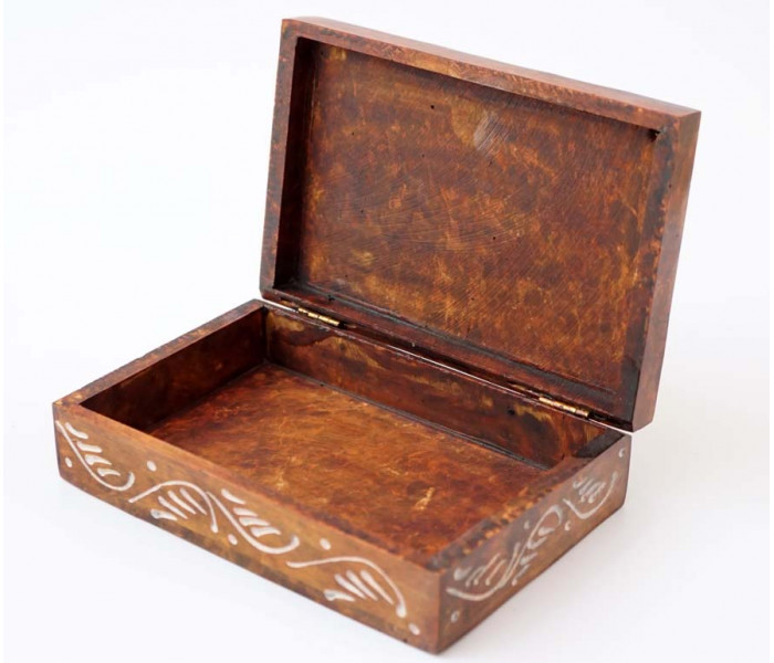 Скринька кам’яна фарбована 15x10x4см. NO.-155. Агальматоліт (9170344)