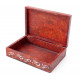 Шкатулка каменная крашеная 15x10x4см. NO.-163. Агальматолит (9170352)