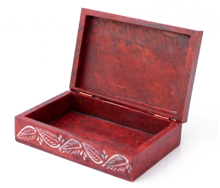 Шкатулка каменная крашеная 15x10x4см. NO.-167. Агальматолит (9170356)