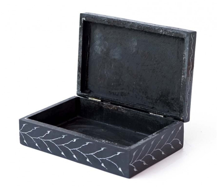 Шкатулка каменная крашеная 15x10x4см. NO.-168. Агальматолит (9170357)
