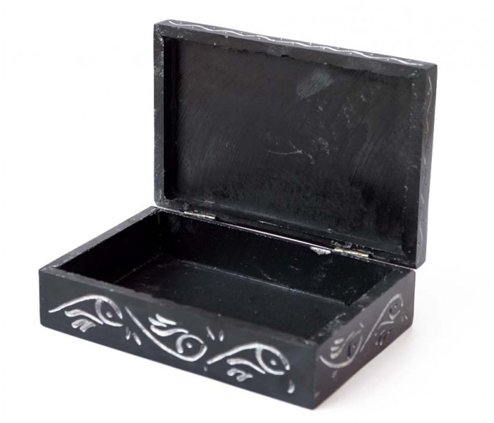 Скринька кам’яна фарбована 15x10x4см. NO.-170. Агальматоліт (9170359)