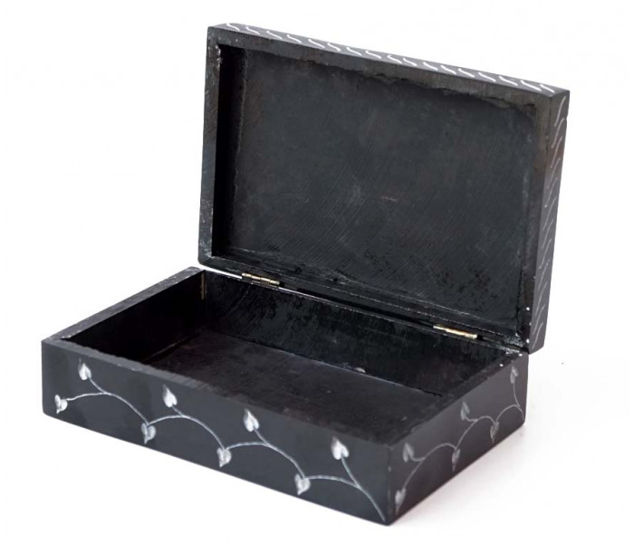 Шкатулка каменная крашеная 15x10x4см. NO.-171. Агальматолит (9170360)