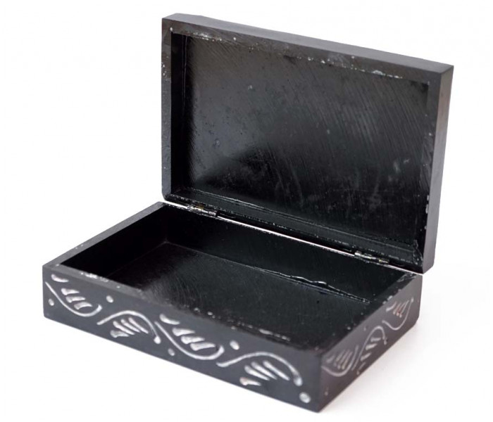 Скринька кам’яна фарбована 15x10x4см. NO.-174. Агальматоліт (9170363)
