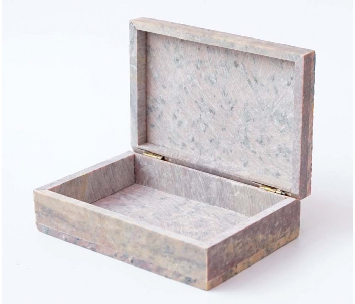 Скринька кам’яна фарбована 15x10x4см. NO.-183. Агальматоліт (9170372)
