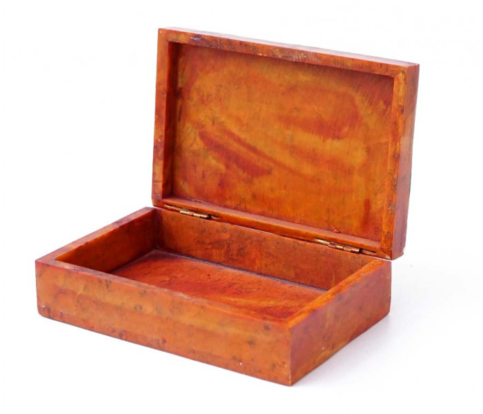 Скринька кам’яна фарбована 15x10x4см. NO.-190. Агальматоліт (9170378)