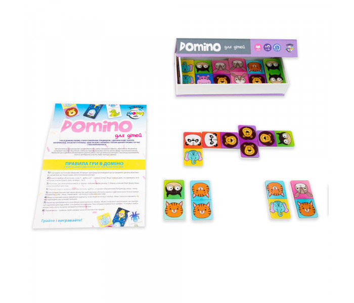 Настільна гра Domino Limited edition Звірята (УКР). Strateg (30327)