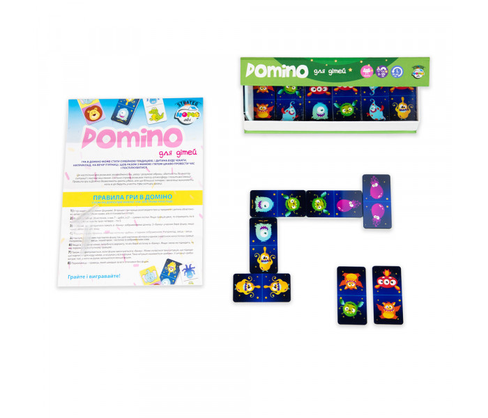 Настільна гра Domino Limited edition Монстрики (УКР). Strateg (30736)