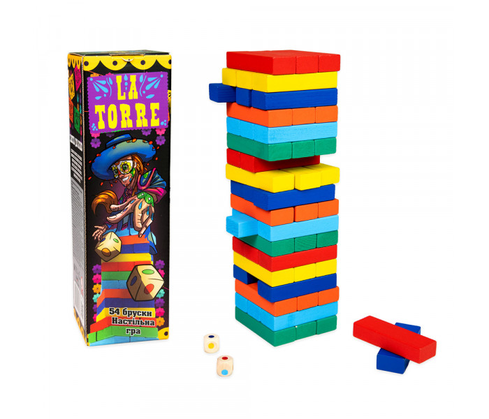 Настільна гра La Torre джанга 54 бруска (УКР). Strateg (30758)