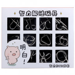 Набір головоломок 12в1 Pink. Jinhua Toys (E181)