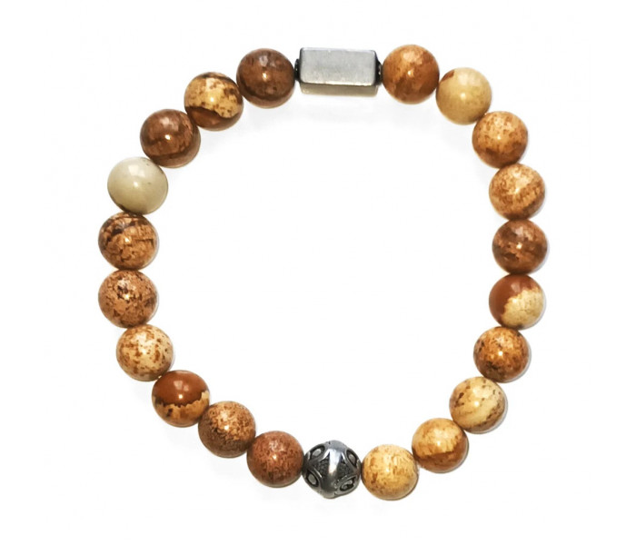Браслет з пейзажної яшми - Crystal Bracelets Picture Jasper. Lo Scarabeo (BP11)