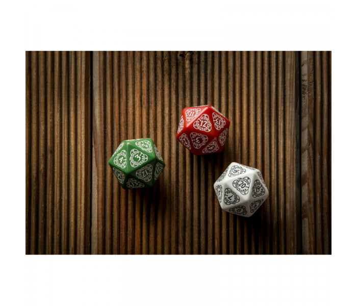 Кубик RPG D20 Level Counter Red & white Die (1 шт). Q WORKSHOP (20LEV03)