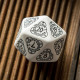 Кубик RPG D20 Level Counter White & black Die (1 шт). Q WORKSHOP (20LEV02)