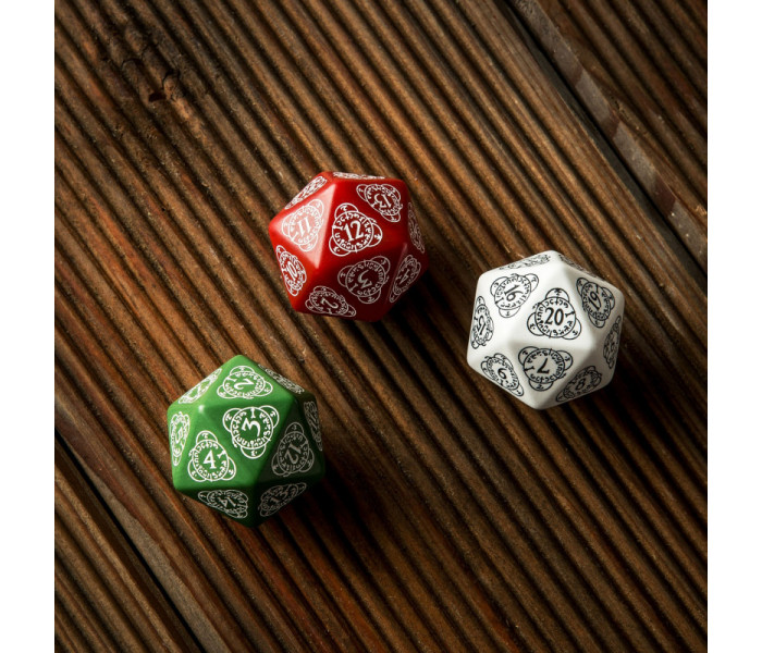 Кубик RPG D20 Level Counter White & black Die (1 шт). Q WORKSHOP (20LEV02)