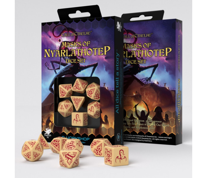 Кубики RPG Call of Cthulhu Masks of Nyarlathotep Dice Set. Q WORKSHOP (SCTX19)