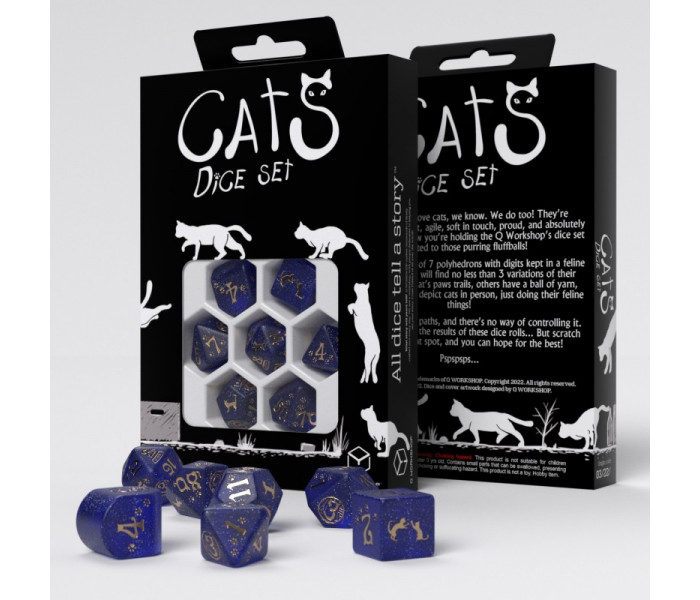 Кубики RPG CATS Modern Dice Set: Meowster. Q WORKSHOP (RCAT04)