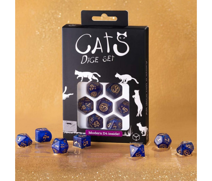 Кубики RPG CATS Modern Dice Set: Meowster. Q WORKSHOP (RCAT04)