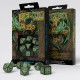 Кубики RPG Celtic 3D Revised Black & green Dice Set. Q WORKSHOP (SCER05)