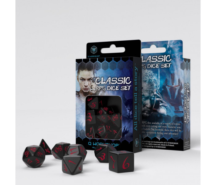 Кубики RPG Classic RPG Black & red Dice Set. Q WORKSHOP (SCLE06)