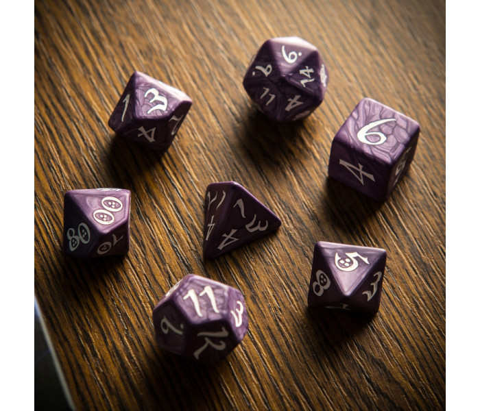 Кубики RPG Classic RPG Lavender & white Dice Set. Q WORKSHOP (SCLE07)