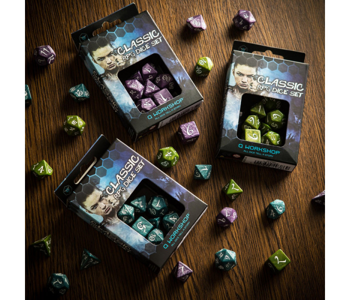 Кубики RPG Classic RPG Lavender & white Dice Set. Q WORKSHOP (SCLE07)