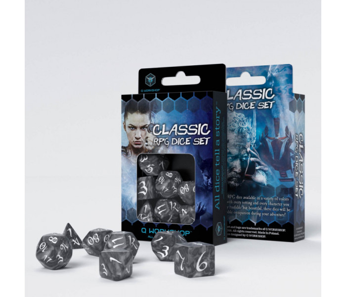 Кубики RPG Classic RPG Smoky & white Dice Set. Q WORKSHOP (SCLE11)