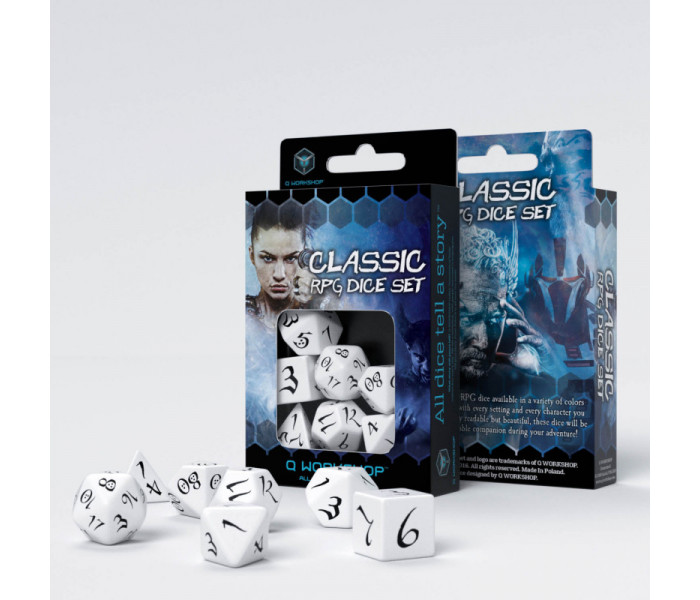Кубики RPG Classic RPG White & black Dice Set. Q WORKSHOP (SCLE02)