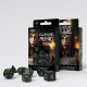 Кубики RPG Classic Runic Black & green Dice Set. Q WORKSHOP (SCLR02)