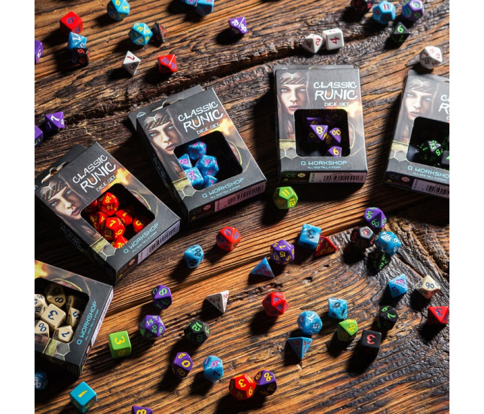 Кубики RPG Classic Runic Black & red Dice Set. Q WORKSHOP (SCLR01)
