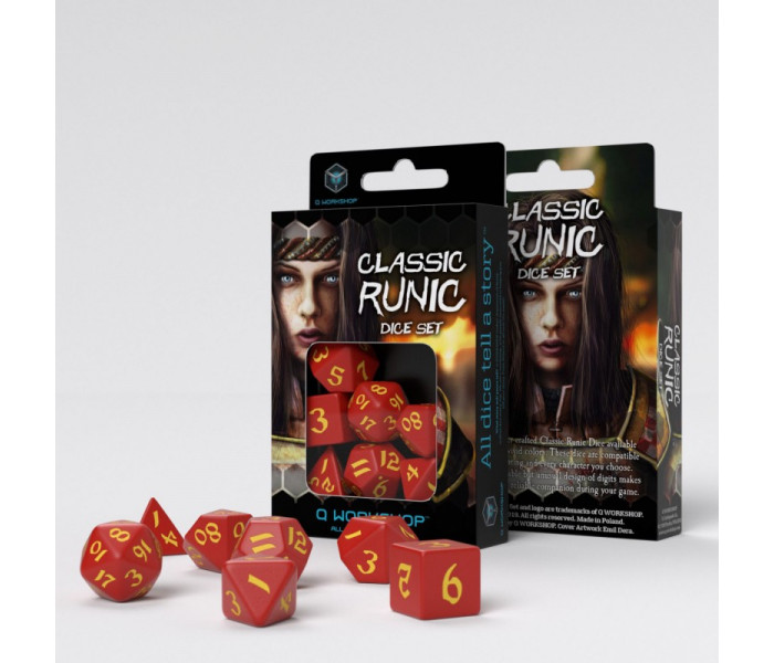 Кубики RPG Classic Runic Red & yellow Dice Set. Q WORKSHOP (SCLR03)