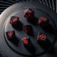Кубики RPG Cyberpunk Red Dice Set. Blood over Chrome. Q WORKSHOP (SCPU01)