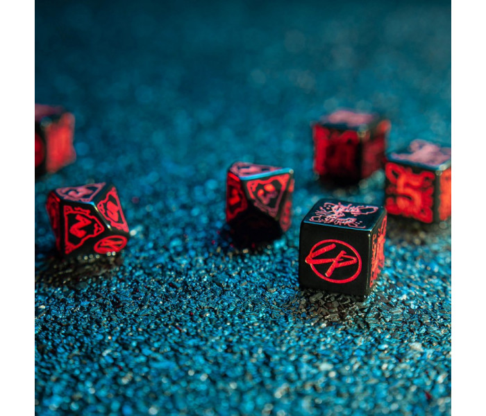 Кубики RPG Cyberpunk Red: Night City Essential 6 Dice Set. Q WORKSHOP (SCPE01)