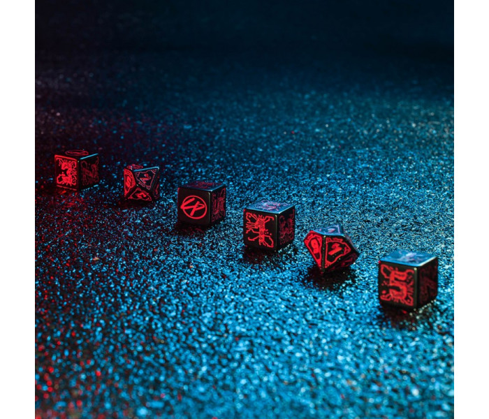 Кубики RPG Cyberpunk Red: Night City Essential 6 Dice Set. Q WORKSHOP (SCPE01)