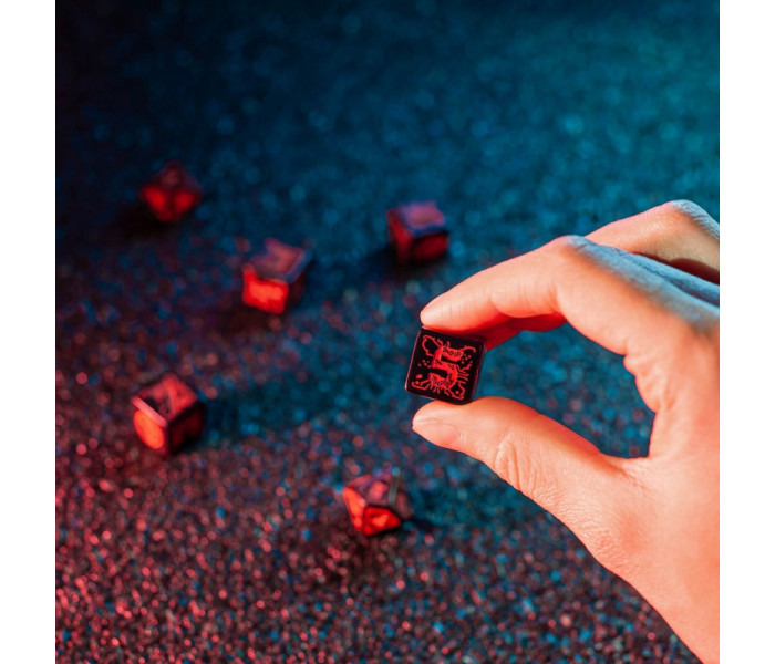 Кубики RPG Cyberpunk Red: Night City Essential 6 Dice Set. Q WORKSHOP (SCPE01)