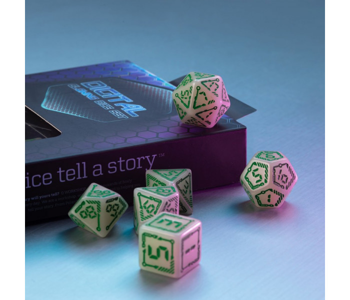 Кубики RPG Digital Glowing Dice Set. Q WORKSHOP (SDGT01)