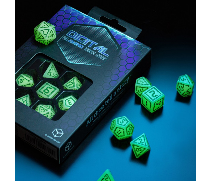 Кубики RPG Digital Glowing Dice Set. Q WORKSHOP (SDGT01)
