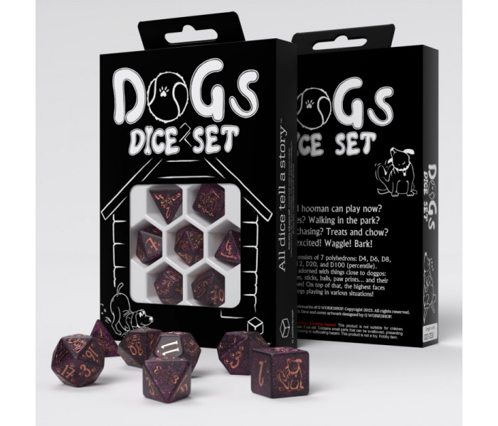 Кубики RPG Dogs Dice Set: Luna. Q WORKSHOP (SDOG01)