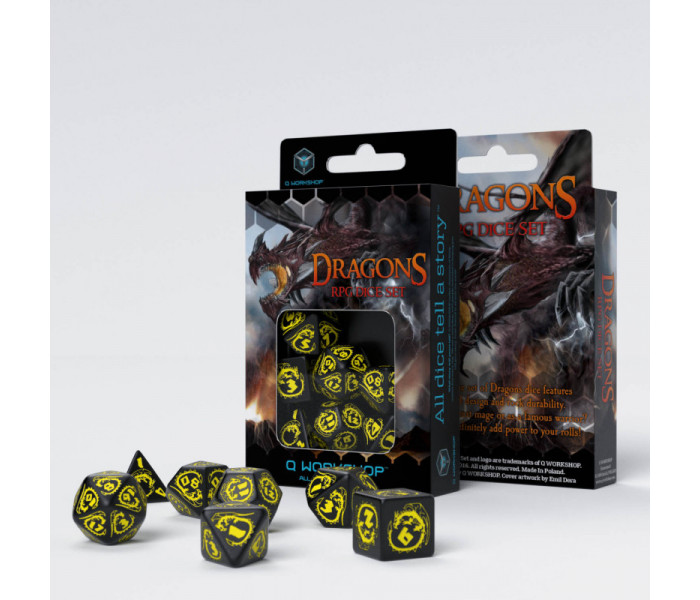 Кубики RPG Dragons Dice Set: Morion. Q WORKSHOP (SDRA03)
