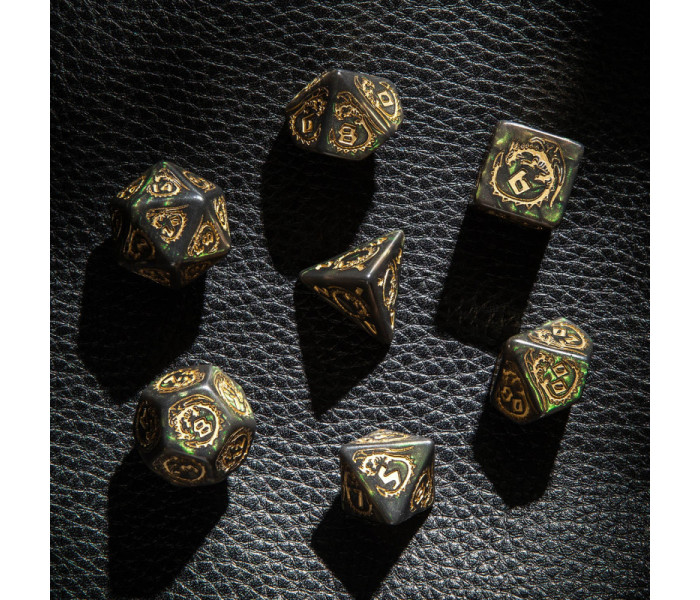 Кубики RPG Dragons Dice Set: Nephrite. Q WORKSHOP (SDRA06)