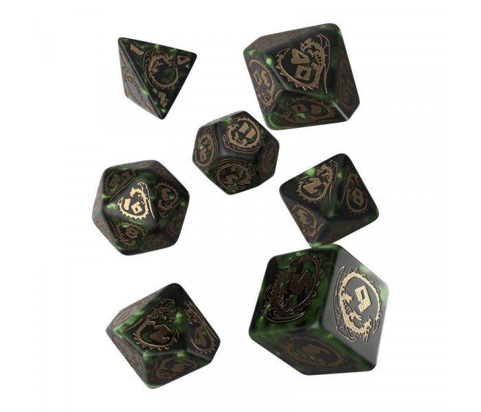 Кубики RPG Dragons Dice Set: Nephrite. Q WORKSHOP (SDRA06)