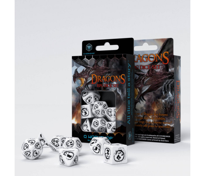 Кубики RPG Dragons Dice Set: Opal. Q WORKSHOP (SDRA02)