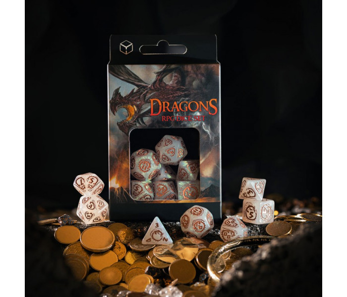 Кубики RPG Dragons Dice Set: Quartz. Q WORKSHOP (SDRA09)