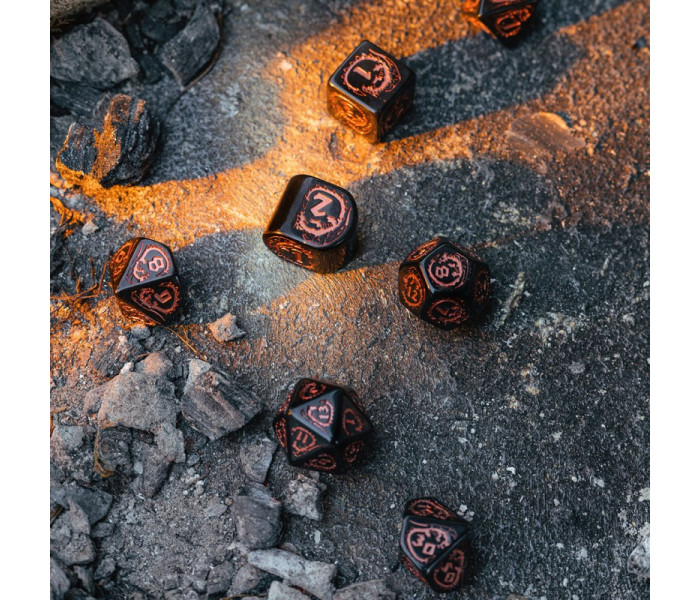 Кубики RPG Dragons Modern Dice Set: Obsidian. Q WORKSHOP (RDRA07)