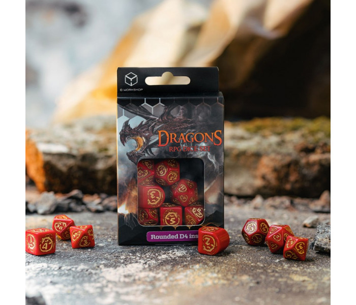 Кубики RPG Dragons Modern Dice Set: Ruby. Q WORKSHOP (RDRA08)