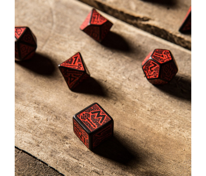 Кубики RPG Dwarven Black & red Dice Set. Q WORKSHOP (SDWA06)